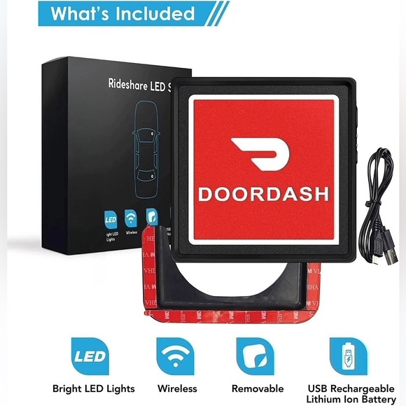 DoorDash Delivery LED Sign - Picture 2 of 7